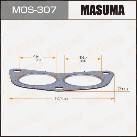 Exhaust pipe gasket Masuma 49.1x48.7x142x2, MOS-307