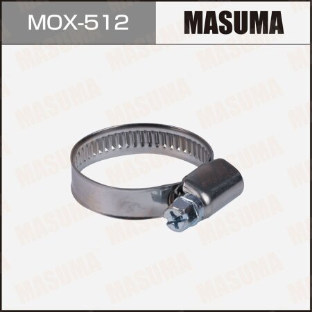 Worm gear clamp Masuma, 20-32mm / H-9mm(stainless steel), MOX-512
