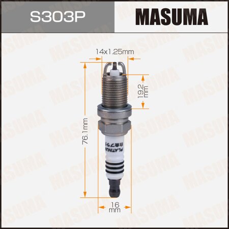 Spark plug Masuma platinum BKR6EKPB-11, 3452, S303P