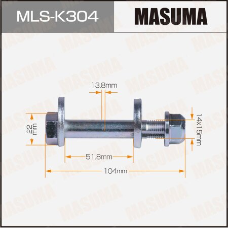 Camber adjustment bolt Masuma, MLS-K304