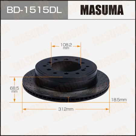 Perforated brake disc Masuma LH, BD-1515DL