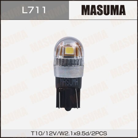 Bulbs Masuma, W5W (W2.1x9.5d, T10) 12V 5W (LED), L711