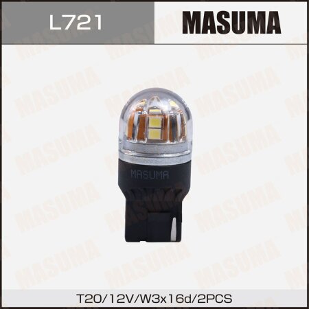 Bulbs Masuma, W21W (W3x16d, T20) 12V 21W (LED) single pin, L721