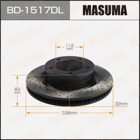 Perforated brake disc Masuma LH, BD-1517DL