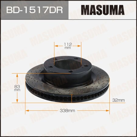 Perforated brake disc Masuma RH, BD-1517DR