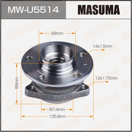 Wheel hub assembly Masuma, MW-U5514