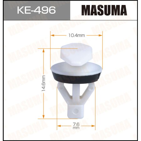 Retainer clip Masuma plastic, KE-496