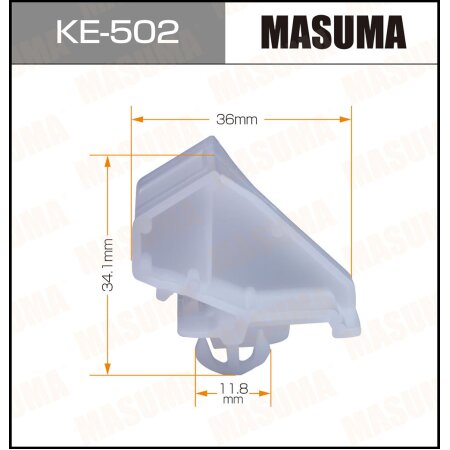 Retainer clip Masuma plastic, KE-502