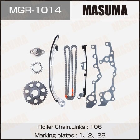 Timing chain kit Masuma, 3RZ-FE, MGR-1014