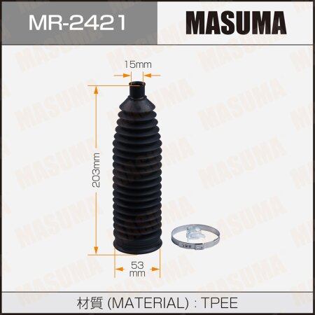 Steering gear boot Masuma (plastic), MR-2421