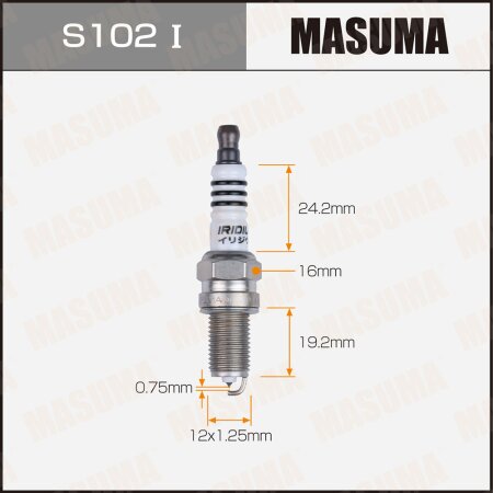 Spark plug Masuma iridium DCPR7EIX (6046), S102I