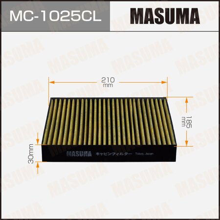 Cabin air filter Masuma charcoal, MC-1025CL