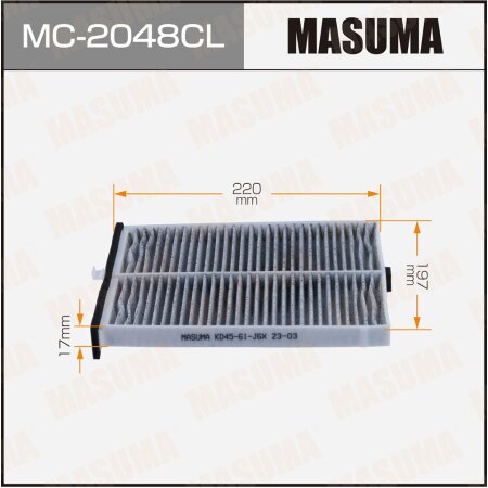 Cabin air filter Masuma charcoal, MC-2048CL