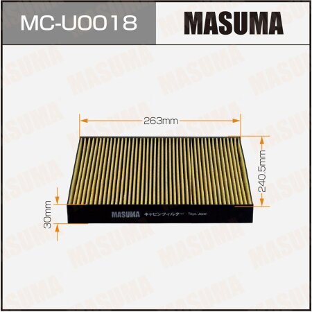 Cabin air filter Masuma, MC-U0018