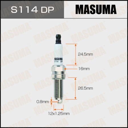 Spark plug Masuma platinum+platinum PLKR7B8E , S114DP