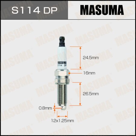 Spark plug Masuma platinum+platinum PLKR7B8E, S114DP