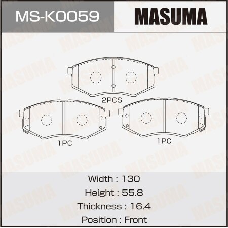 Brake pads Masuma, MS-K0059