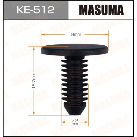 Retainer clip Masuma plastic, KE-512