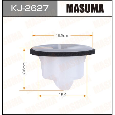 Retainer clip Masuma plastic, KJ-2627