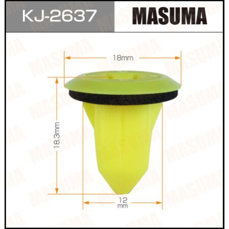 Retainer clip Masuma plastic, KJ-2637