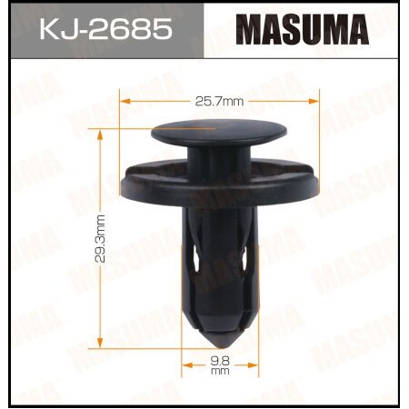 Retainer clip Masuma plastic, KJ-2685