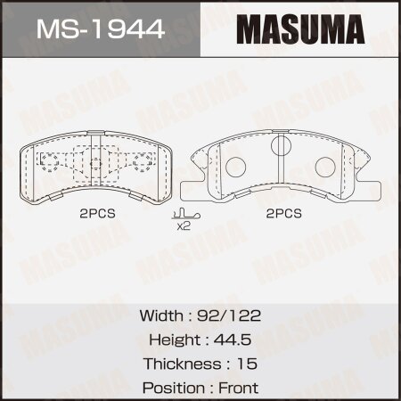 Brake pads Masuma, MS-1944