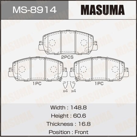 Brake pads Masuma, MS-8914