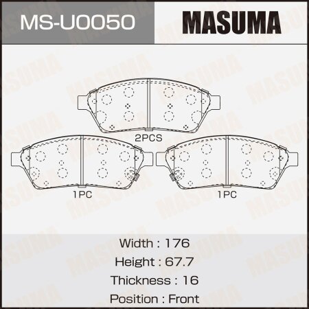 Brake pads Masuma, MS-U0050