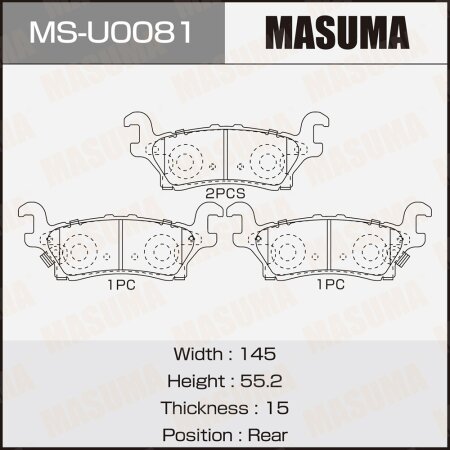 Brake pads Masuma, MS-U0081