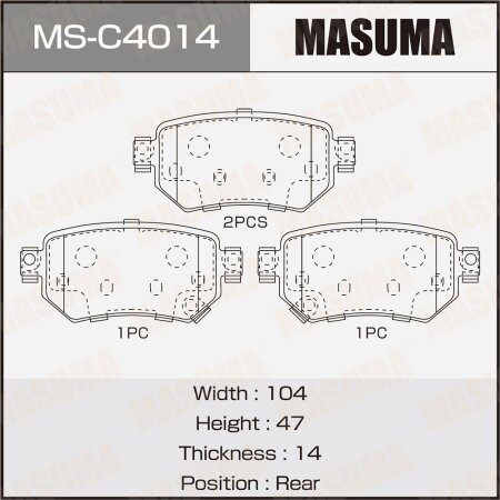 Brake pads Masuma, MS-C4014