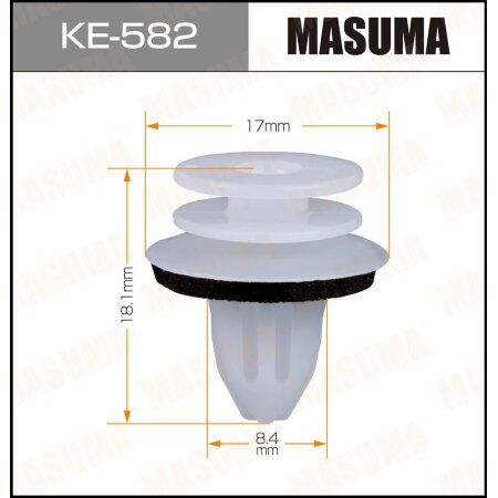 Retainer clip Masuma plastic, KE-582