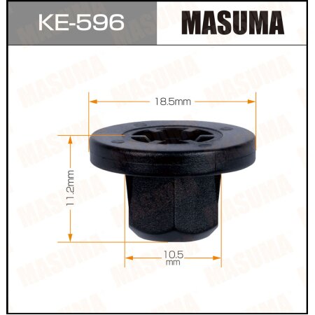 Retainer clip Masuma plastic, KE-596