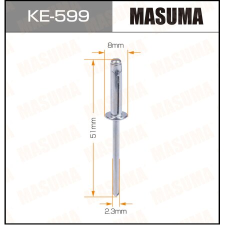 Blind rivet Masuma (steel), KE-599