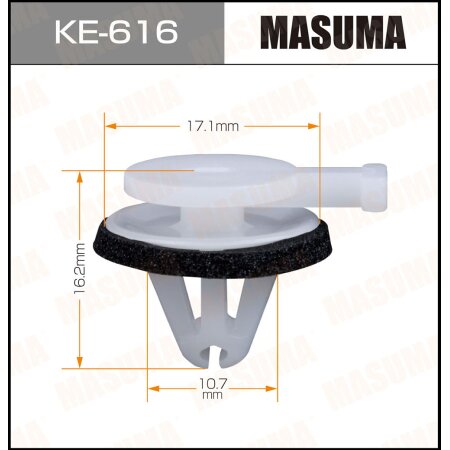 Retainer clip Masuma plastic, KE-616