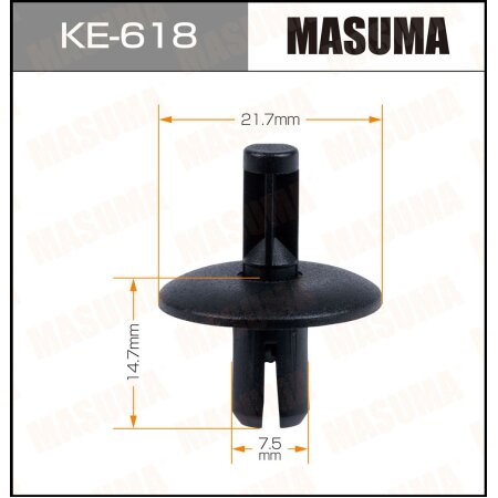 Retainer clip Masuma plastic, KE-618