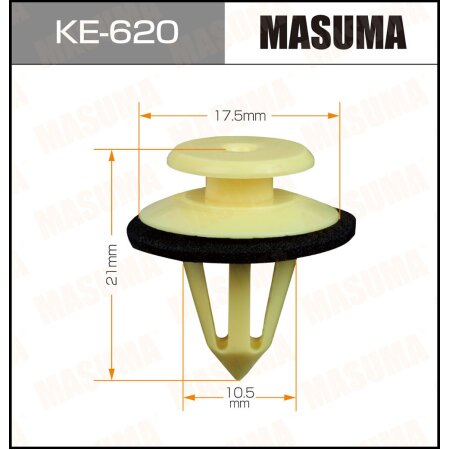 Retainer clip Masuma plastic, KE-620