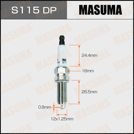 Spark plug Masuma platinum+platinum PLKR7A  , S115DP