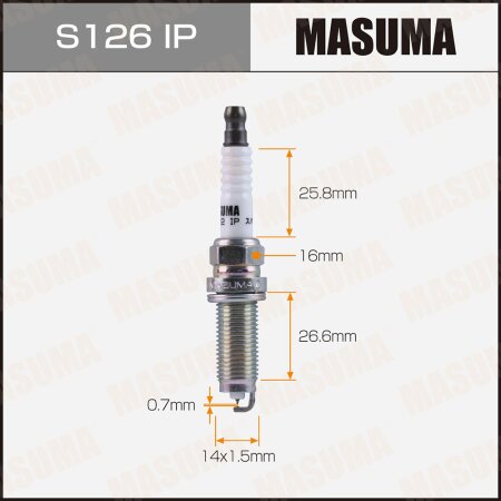 Spark plug Masuma iridium+platinum SILFR6A   , S126IP