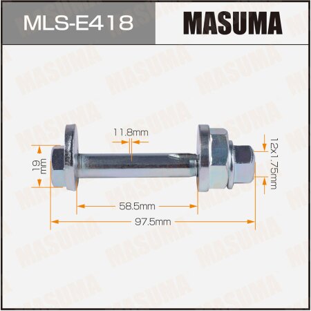 Camber adjustment bolt Masuma, MLS-E418