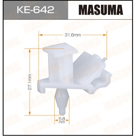 Retainer clip Masuma plastic, KE-642