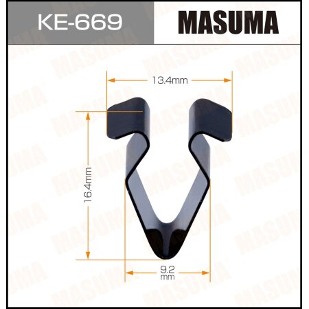 Retainer clip Masuma plastic, KE-669