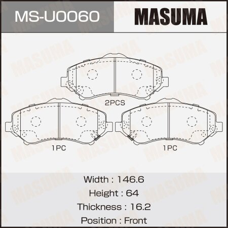 Brake pads Masuma, MS-U0060