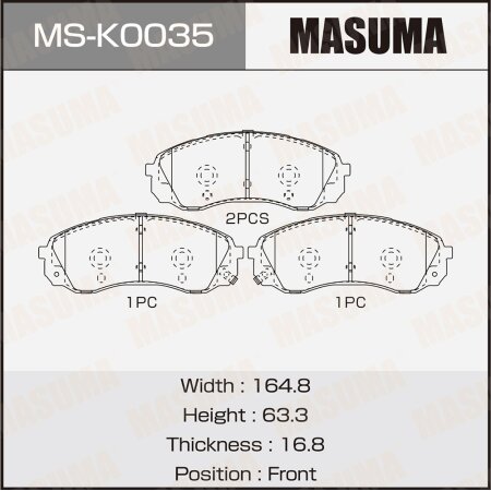 Brake pads Masuma, MS-K0035