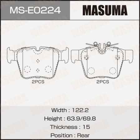 Brake pads Masuma, MS-E0224