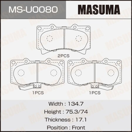 Brake pads Masuma, MS-U0080