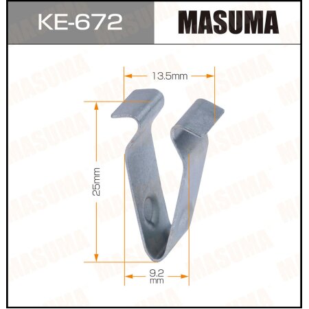 Retainer clip Masuma plastic, KE-672