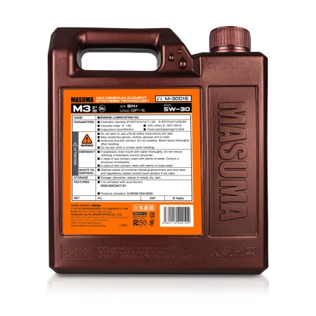 Engine oil MASUMA 5W30 M3 SN+/GF-5 gasoline, semi-synthetics 4L, M-3001E