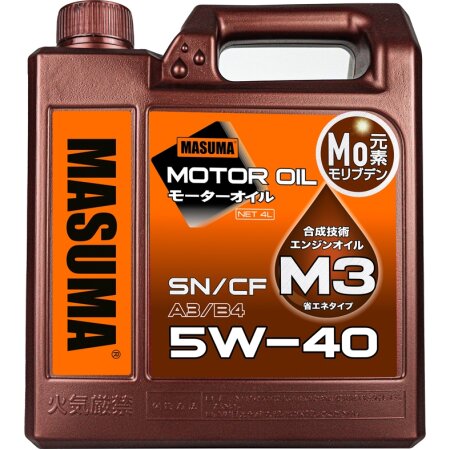 Engine oil MASUMA 5W40 M3 SN/CF/A3B4 universal, semi-synthetics 4L, M-3013E