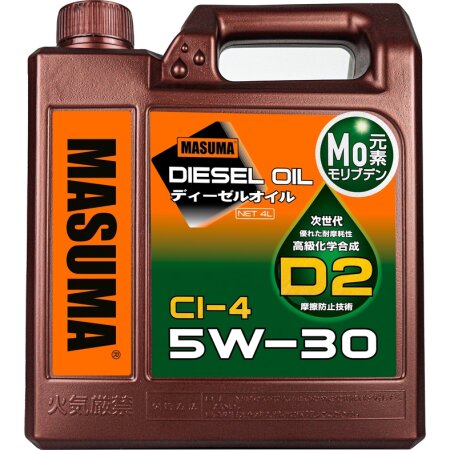 Engine oil MASUMA 5W30 D2 CI-4 diesel, synthetics 4L, D-5009E