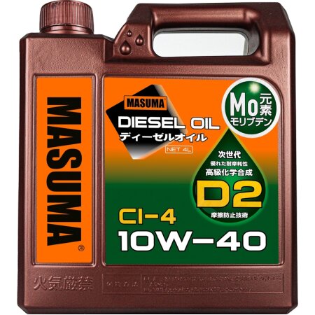 Engine oil MASUMA 10W40  D2 CI-4 diesel, synthetics 4L, D-5013E